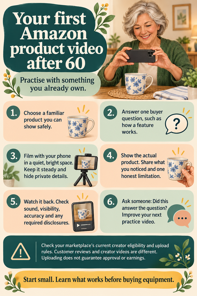 women over 60 making amazon video promotions